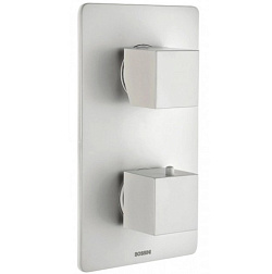 Лицевая часть встраиваемого смесителя Cube матовый, 5 функций, белый цвет, Bossini Z00062.045 Bossini