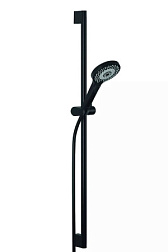 Душевой гарнитур Dive матовый, штанга 90см, 3 режима ручной лейки, чёрный цвет, Kludi 6993039-00 Kludi