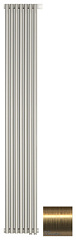 Отопительный дизайн-радиатор Эстет 31,5х180 см, 7 секций, состаренная латунь, двухрядный глухой, Сунержа 051-0312-1807 Сунержа