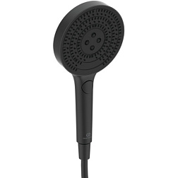 Душевая лейка Solos матовая, 3 режима ручной лейки, чёрный цвет, без шланга, Ideal Standard A7896XG Ideal Standard