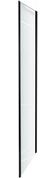 Боковая стенка душевого ограждения Contra 90х195 см, матовый, 8 мм, черный профиль, Jacob Delafon E22FC90-BL Jacob Delafon