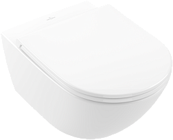 Подвесной унитаз Universal 37х56 см, безободковый, с сиденьем, тихий смыв, Villeroy&Boch 4670T901 Villeroy&Boch