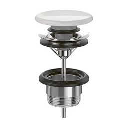 Сливной набор для раковины нажимной, белый цвет, с переливом, Villeroy&Boch 68170001 Villeroy&Boch