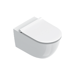 Подвесной унитаз Sfera 35х55 см, tornado, покрытие cataglaze+, без крепежа, безободковый, с сиденьем, тихий смыв, Catalano 0511550001 Catalano