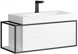 Модуль под раковину Logic 101,8х45х48,2 см, цвет белый, косоль для полотенец слева, Clarberg LOG0110R Clarberg