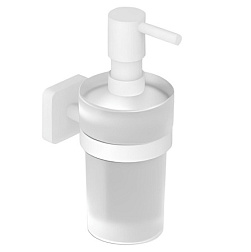 Настенный дозатор Vela S матовый, цвет белый, с держателем, Kludi 2597653 Kludi