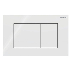 Клавиша смыва Sigma40 прямоугольная, сталь, механическая, белая, Geberit 115.629.SI.1 Geberit