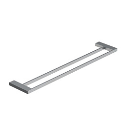 Горизонтальный полотенцедержатель Vela C 60 см, двойной, хром, Kludi 3198805 Kludi