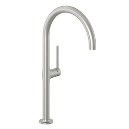 Смеситель для кухни Reef брашированный, поворотный излив, никель, Kludi 50803N575 Kludi