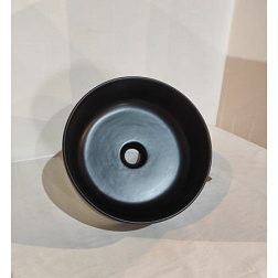Накладная раковина Slim 40х40х13 см, санфарфор, черный матовый, White Ceramic W014705 White Ceramic