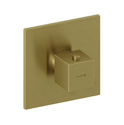 Лицевая часть встраиваемого смесителя Decus с термостатом, без запорного вентиля, брашированное, 1 функция, золото, Kludi 54739N075 Kludi