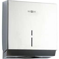 Дозатор бумажных полотенец 450 полотенец, матовый, хром, Nofer 04005.S Nofer