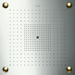 Лейка верхнего душа ShowerSolutions 3 режима, 72 см, square, стальной цвет, без держателя, Axor 10627800 Axor