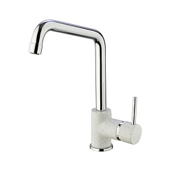 Смеситель для кухни Cox матовый, ultrawhite, поворотный излив, белый цвет, Paini 7890572CR599H1KM Paini