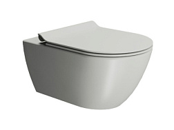 Подвесной унитаз Color-elements 36х55 см, цвет cenere matt, swirlflush, dualglaze, без крепежа в комплекте, безободковый, без сиденья, GSI 881517 GSI