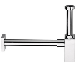 Сифон для раковины квадратный, латунный, бутылочный, Remer 960114 Remer