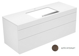 Модуль под раковину Edition 400 140х53,5х54,6 см, дуб антрацит, для раковины 60см, с отв. под смес, система push-to-open, Keuco 31573860100 Keuco