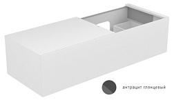 Модуль под раковину Edition 11 140х53,5х35 см, антрацит глянцевый, со столешницей 70 см слева, система push-to-open, Keuco 31166110000 Keuco