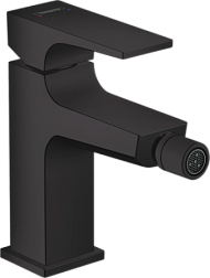Смеситель для биде Metropol push-open, матовый, чёрный цвет, с донным клапаном, Hansgrohe 32520670 Hansgrohe