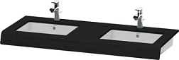 Столешница под раковину DuraStyle 80х55 см, 2 выреза, ширина под заказ, дуб чёрный, из ДСП, с отв. под раковину, Duravit DS829C01616 Duravit