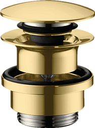 Сливной набор для раковины push-open, золото, с переливом, Hansgrohe 50100990 Hansgrohe