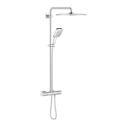 Душевая система без излива Rainshower SmartActive 310 квадратная ручная лейка, 1 режим, 31 см, square, термостат, верхний душ, с лейкой, Grohe 26652000 Grohe