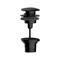 Сливной набор для раковины Teo матовый, чёрный цвет, без перелива, Bossini Z00700.073 Bossini