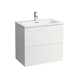 Модуль с раковиной Kartell by laufen 80 см, белый матовый, 1 отверстие, 2 ящика, подвесной монтаж, система push-to-open, Laufen 8.6033.5.640.104.1 Laufen