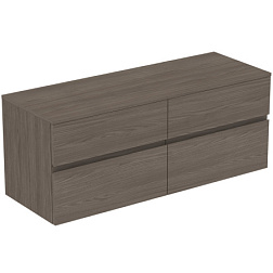 Модуль под раковину Finesse 140,2х50,5х55,8 см, 4 ящика, со столешницей, темный вяз (натуральный шпон), Ideal Standard E3441UR Ideal Standard