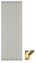 Отопительный дизайн-радиатор Эстет 45х120 см, 10 секций, золото, двухрядный глухой, Сунержа 03-0302-1210 Сунержа