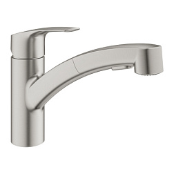 Смеситель для кухни с выдвижной лейкой Eurosmart стальной цвет, Grohe 30305DC1 Grohe