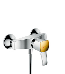 Настенный смеситель без излива Metropol Classic окантовка под золото, без лейки, Hansgrohe 31360090 Hansgrohe