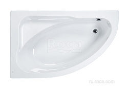 Акриловая ванна Welna 160х100 см, левая, глубина 48 см, асимметричная, Roca 248642000 Roca