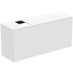 Модуль под раковину Conca 120х37,3х55 см, 1 ящик, вырез в столешнице под заказ, белый матовый, система push-to-open, Ideal Standard T3938Y1 Ideal Standard