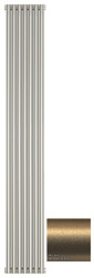 Отопительный дизайн-радиатор Эстет 31,5х180 см, 7 секций, матовое золото, двухрядный коаксиальный, Сунержа 032-0332-1807 Сунержа