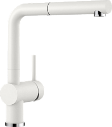 Смеситель для кухни с выдвижной лейкой Linus s, белый цвет, Blanco 516692 Blanco
