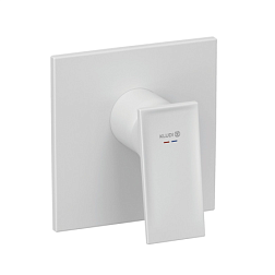 Лицевая часть встраиваемого смесителя Decus матовый, 1 функция, белый цвет, Kludi 547555375 Kludi