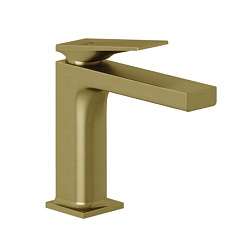 Смеситель для умывальника Decus брашированное, неповоротный излив, золото, с донным клапаном, Kludi 54288N075 Kludi