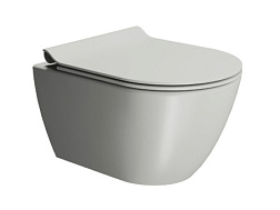 Подвесной унитаз Color-elements 36х50 см, система слива swirlflush®, цвет - cenere, без крепежа в комплекте, безободковый, без сиденья, GSI 881617 GSI