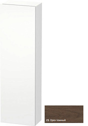 Шкаф-колонна DuraStyle 40х24х140 см, фронт - орех темный, корпус -  белый матовый, правый, подвесной монтаж, Duravit DS1218R2118 Duravit