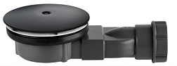 Сифон для поддона R400 SLIM Black Ø90, горизонтальный выпуск, Radaway R400Black Radaway