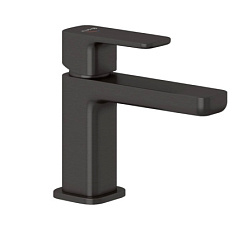 Смеситель для умывальника Renon неповоротный излив, оружейная сталь, с донным клапаном, холодный старт, Kludi 42267N275 Kludi