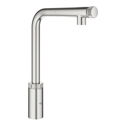 Смеситель для кухни с выдвижной лейкой Minta Smartcontrol стальной цвет, Grohe 31613DC0 Grohe