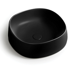 Накладная раковина Jumper 42х42х15 см, санфарфор, черный матовый, White Ceramic W072705 White Ceramic