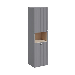 Шкаф-колонна Root Groove 42х36х155 см, матовый серый, левый, подвесной монтаж, с бельевой корзиной, Vitra 69095 Vitra