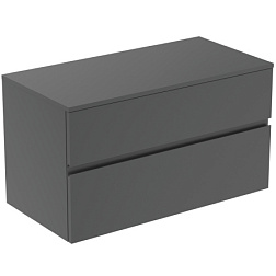 Модуль под раковину Finesse 100,2х50,5х55,8 см, со столешницей, антрацит матовый (лак), Ideal Standard E3435Y2 Ideal Standard