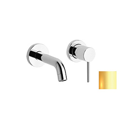 Встраиваемый в стену смеситель для раковины Cox длина излива 19см, золото, Paini 78PJ208 Paini