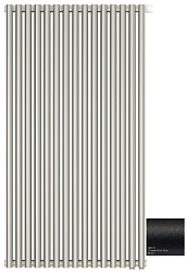 Отопительный дизайн-радиатор Эстет 67,5х120 см, 15 секций, темный титан муар, двухрядный коаксиальный, Сунержа 15-0322-1215 Сунержа