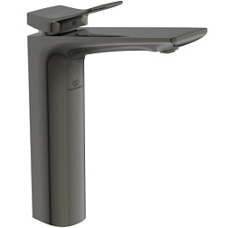 Высокий смеситель на столешницу Conca 21,5 см, матовый, неповоротный излив, чёрный цвет, без донного клапана, Ideal Standard BC758A5 Ideal Standard