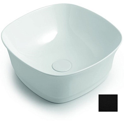 Накладная раковина Idea 42х42х18 см, санфарфор, черный матовый, White Ceramic W1000705 White Ceramic